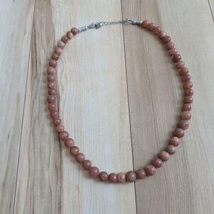 Sunstone Necklace 10" round Natural Stones